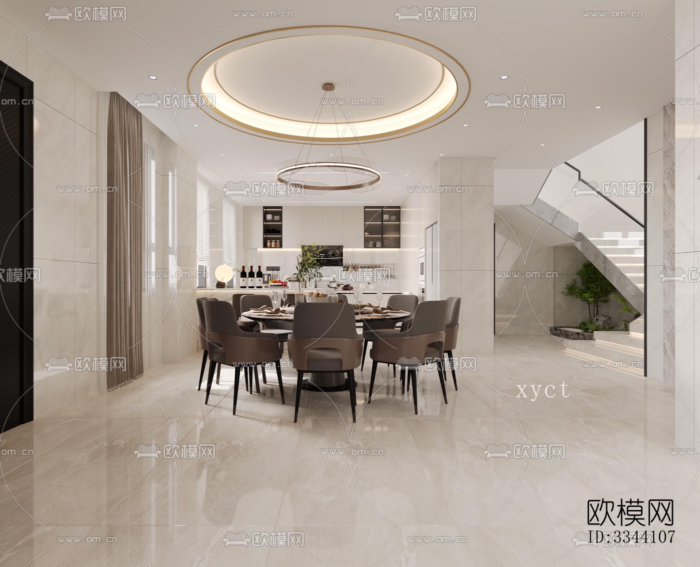 现代别墅效果图下载（渲染图3）