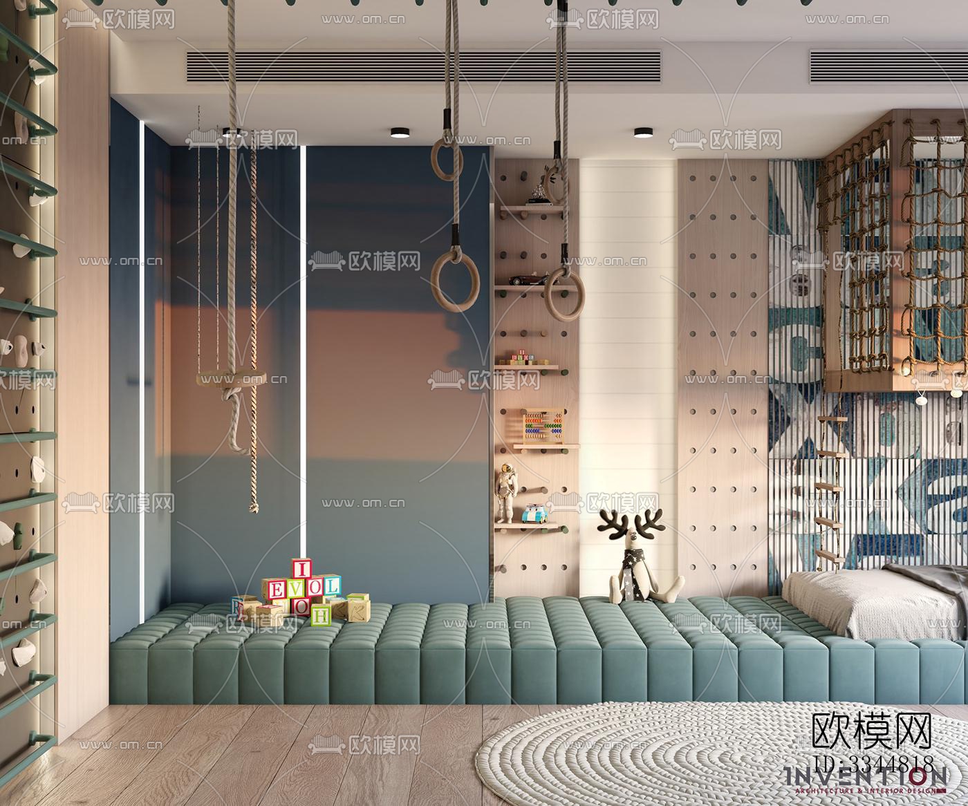 现代卧室效果图下载（渲染图2）