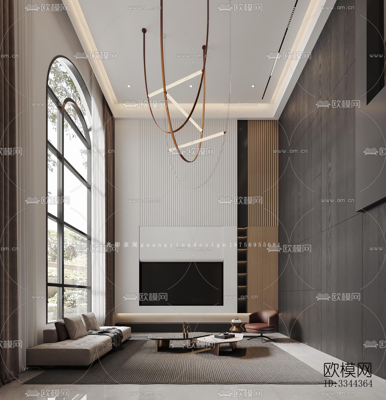 现代别墅效果图下载（渲染图3）