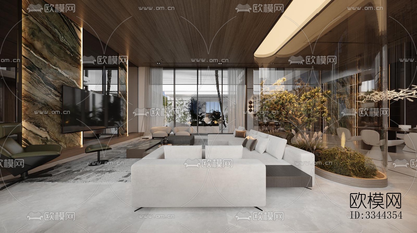 现代别墅效果图下载（渲染图2）