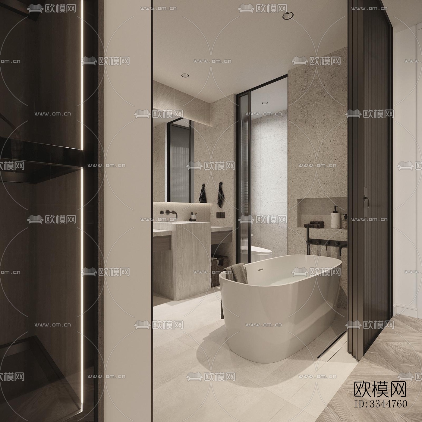 现代卧室效果图下载（渲染图5）