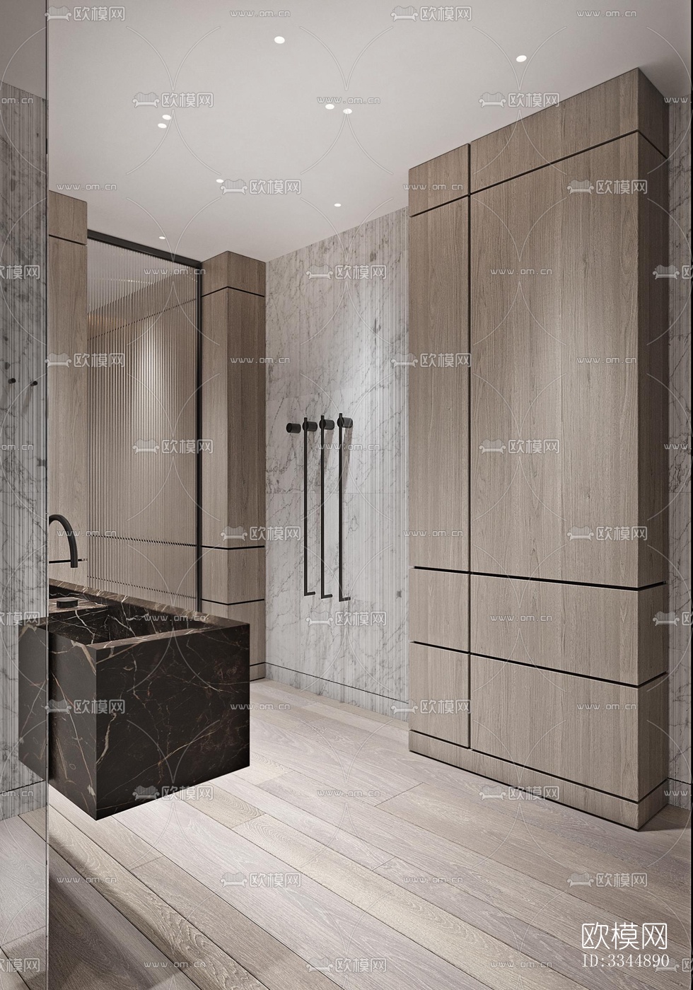 现代卧室效果图下载（渲染图3）