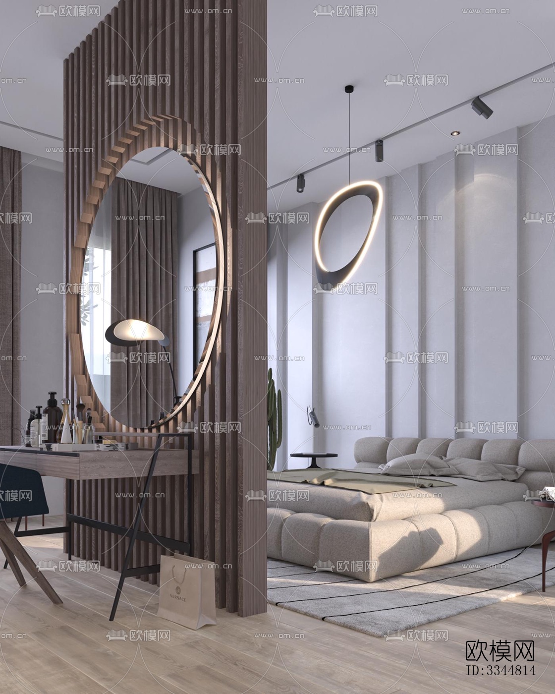 现代卧室效果图下载（渲染图6）