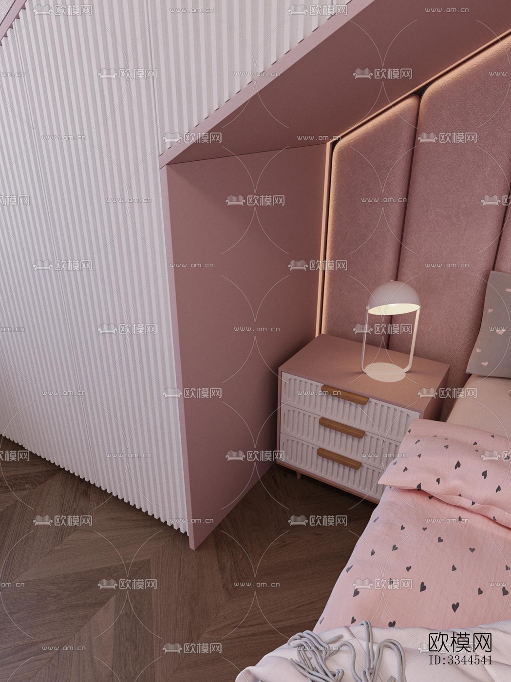 现代卧室效果图下载（渲染图3）