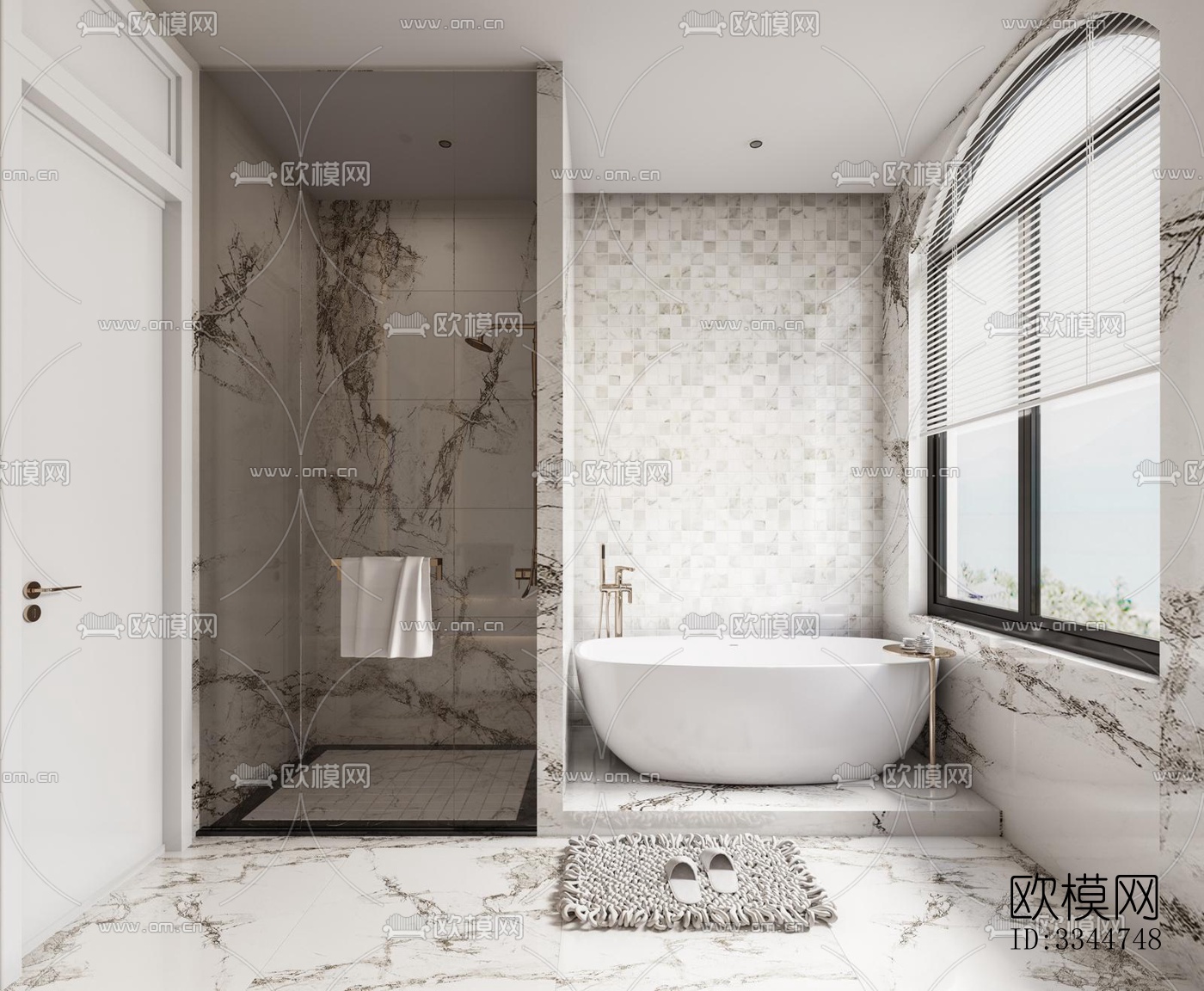 现代卧室效果图下载（渲染图1）