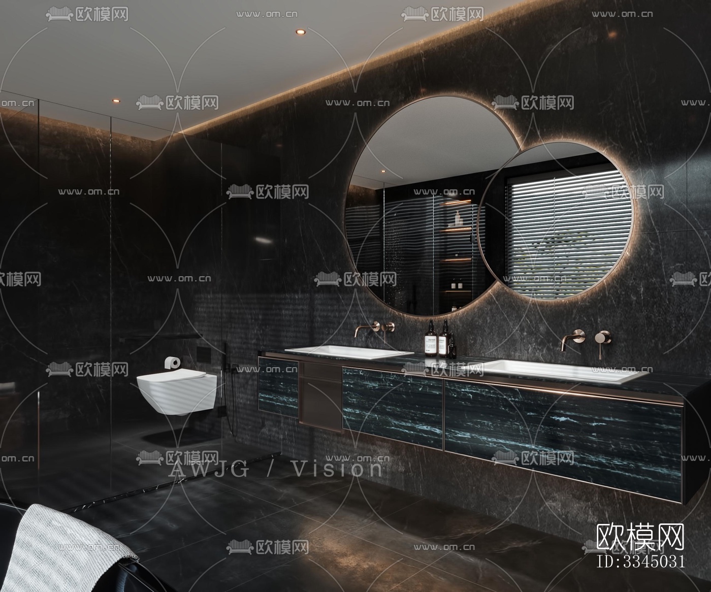 现代卫生间效果图下载（渲染图12）