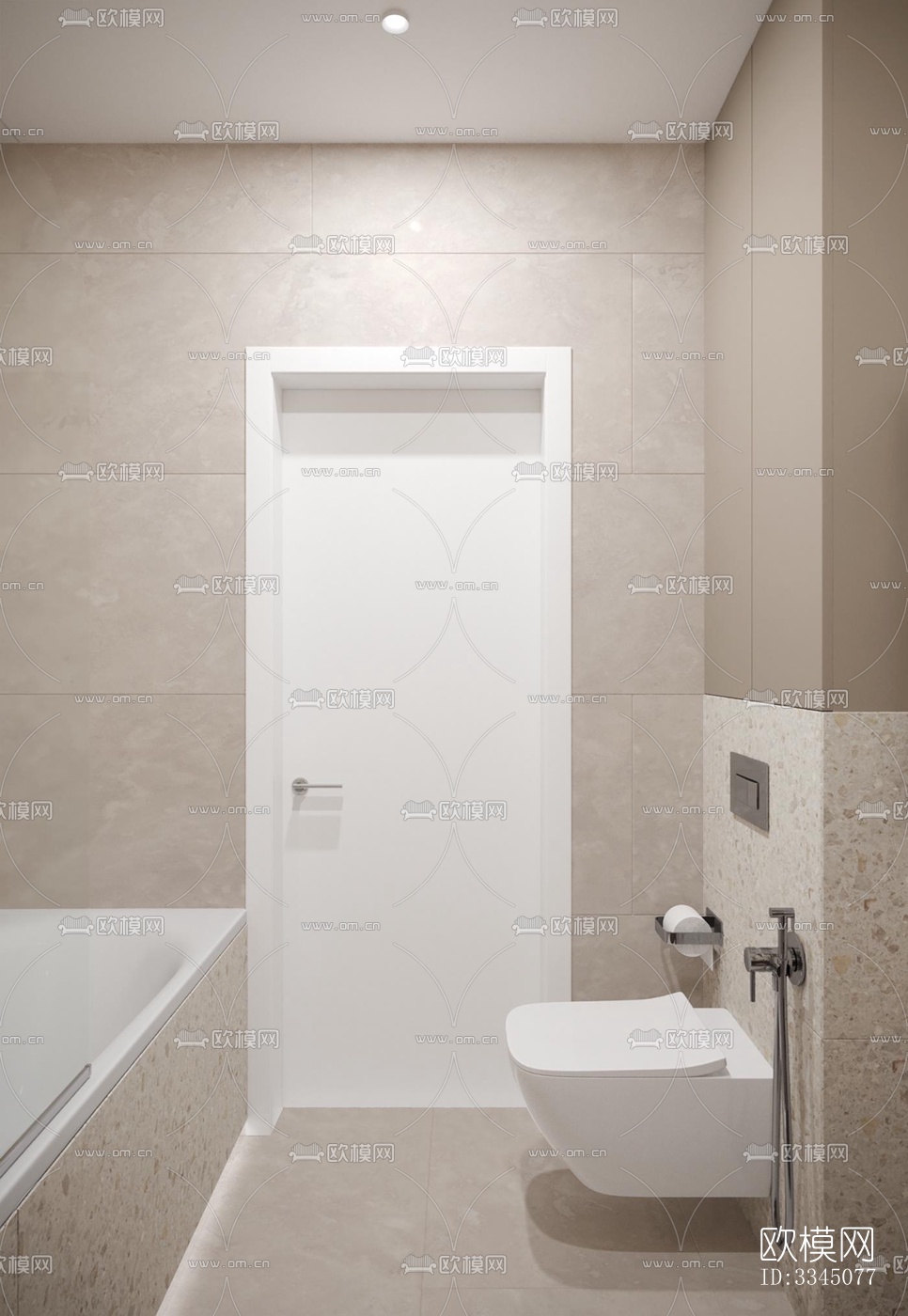 现代卫生间效果图下载（渲染图4）