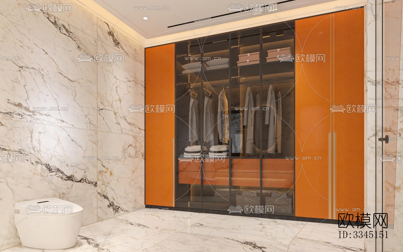 现代卫生间效果图下载（渲染图1）