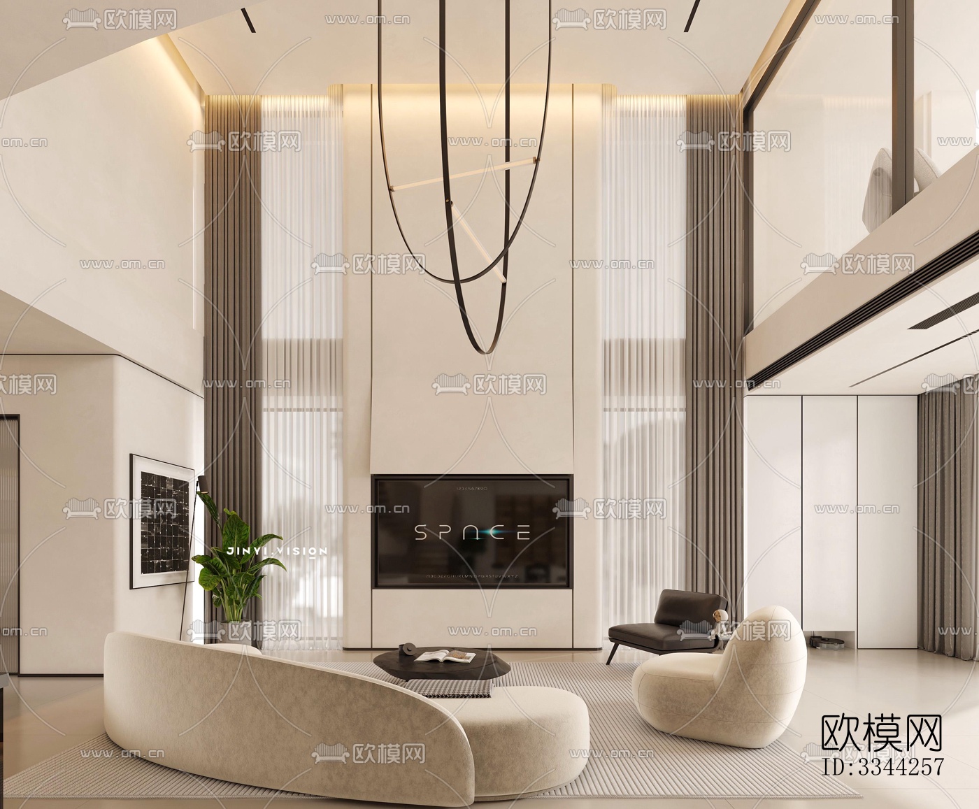 现代别墅效果图下载（渲染图1）