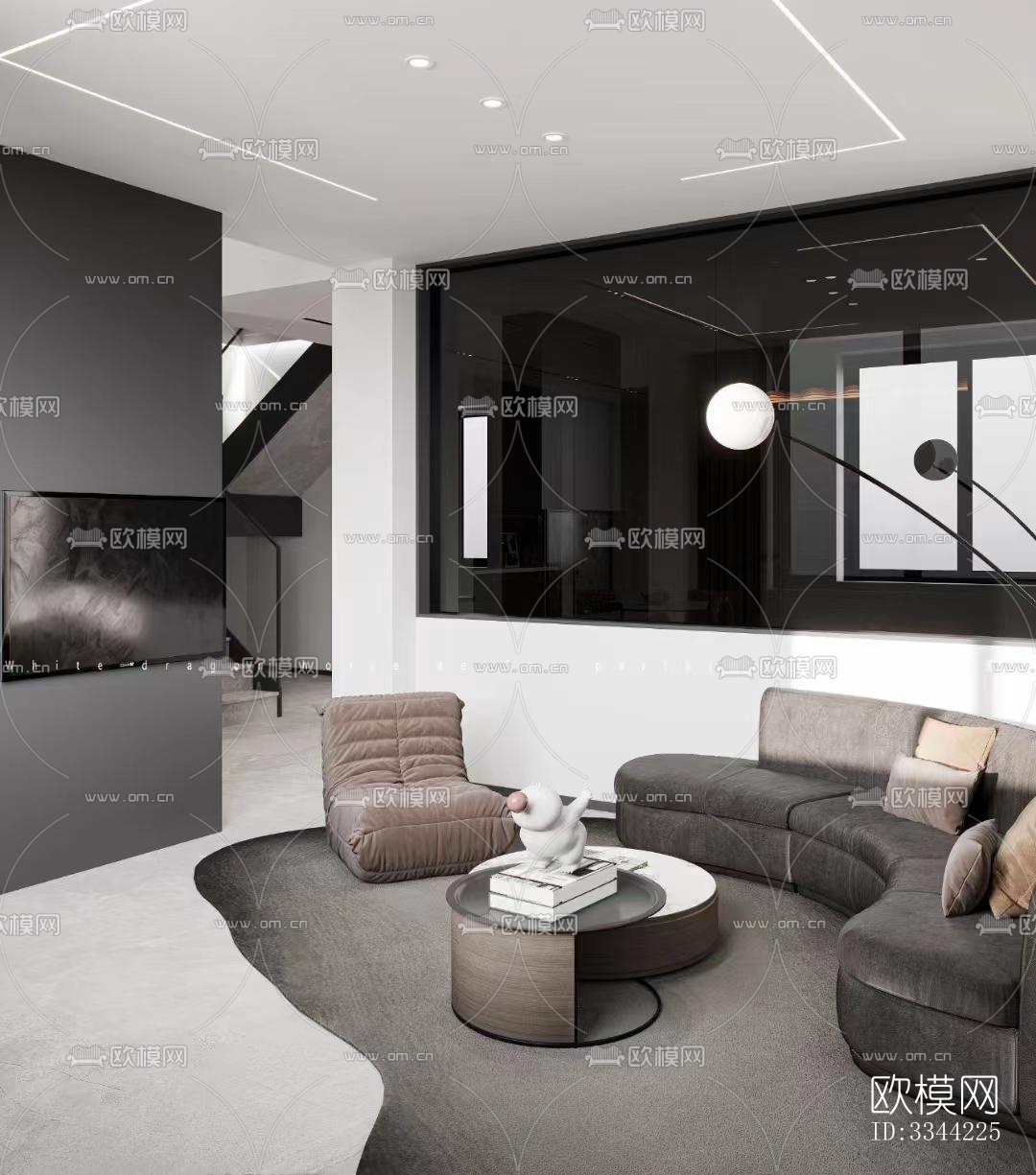 现代别墅效果图下载（渲染图9）