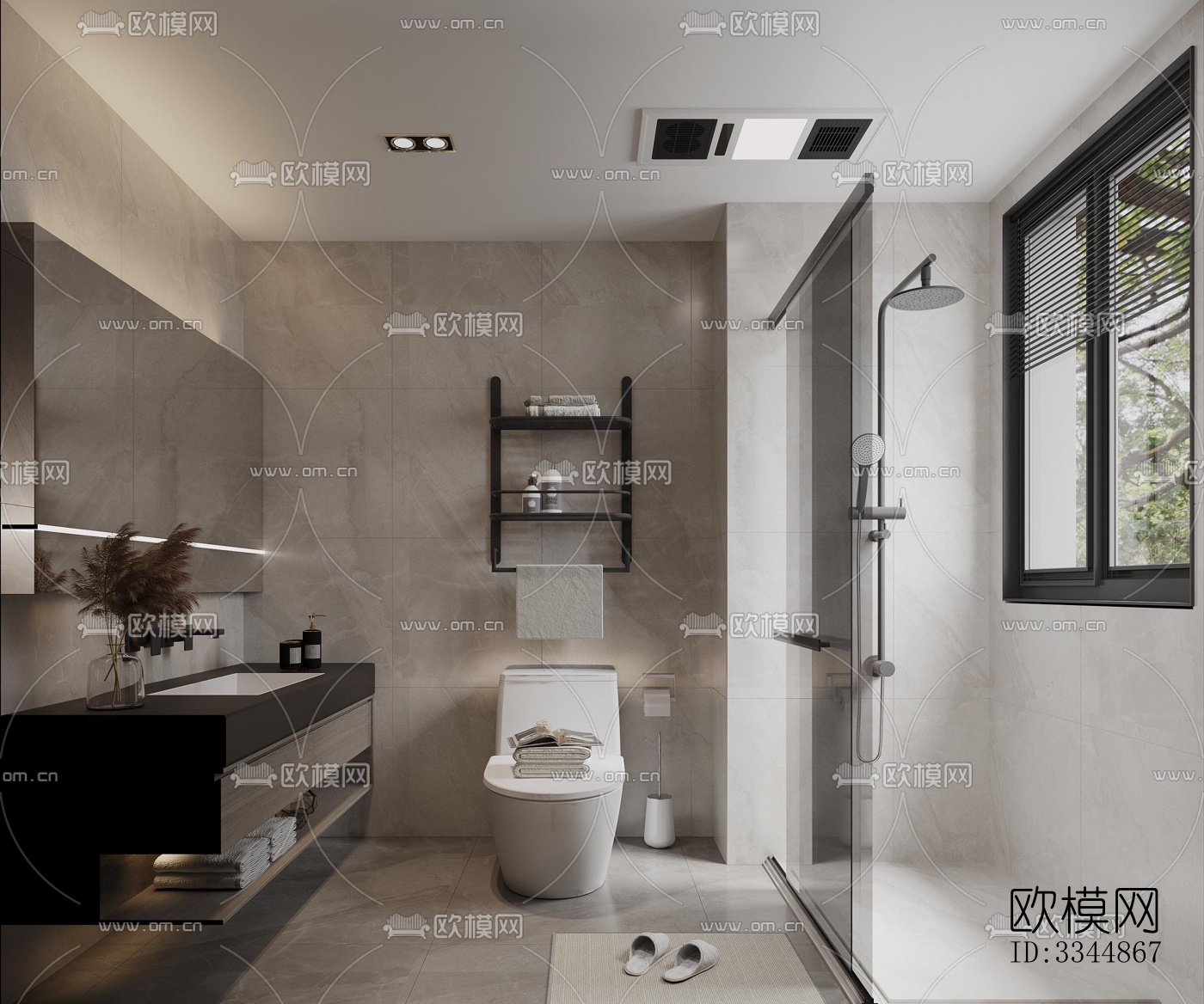 现代卧室效果图下载（渲染图4）