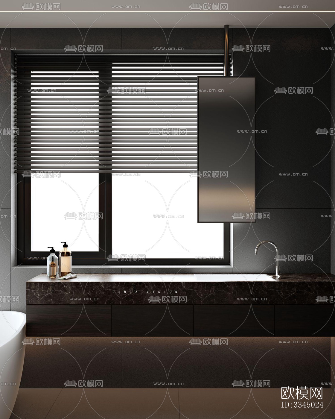 现代卫生间效果图下载（渲染图8）