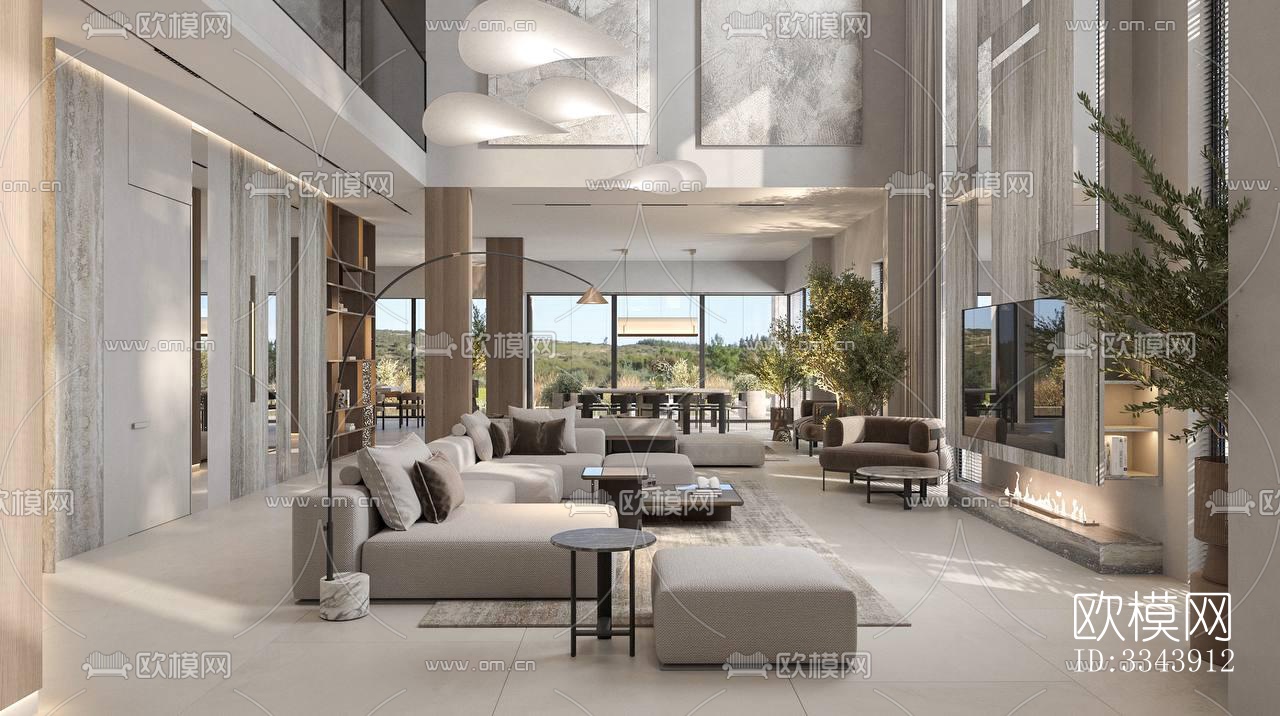 现代别墅效果图下载（渲染图16）