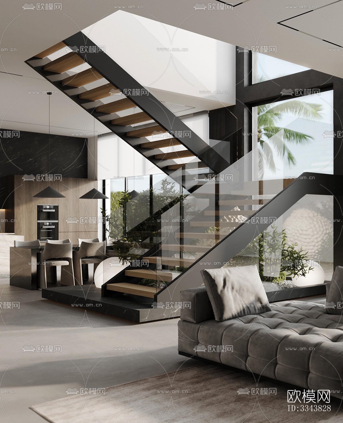 现代别墅效果图下载（渲染图12）