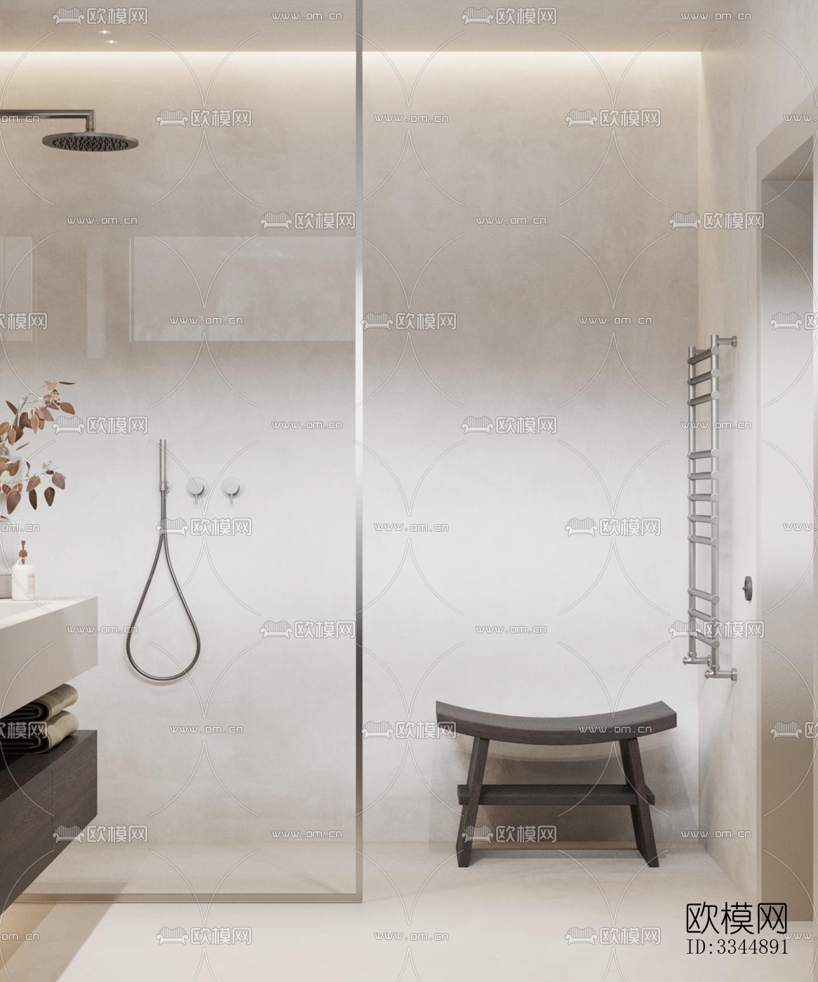 现代卧室效果图下载（渲染图3）