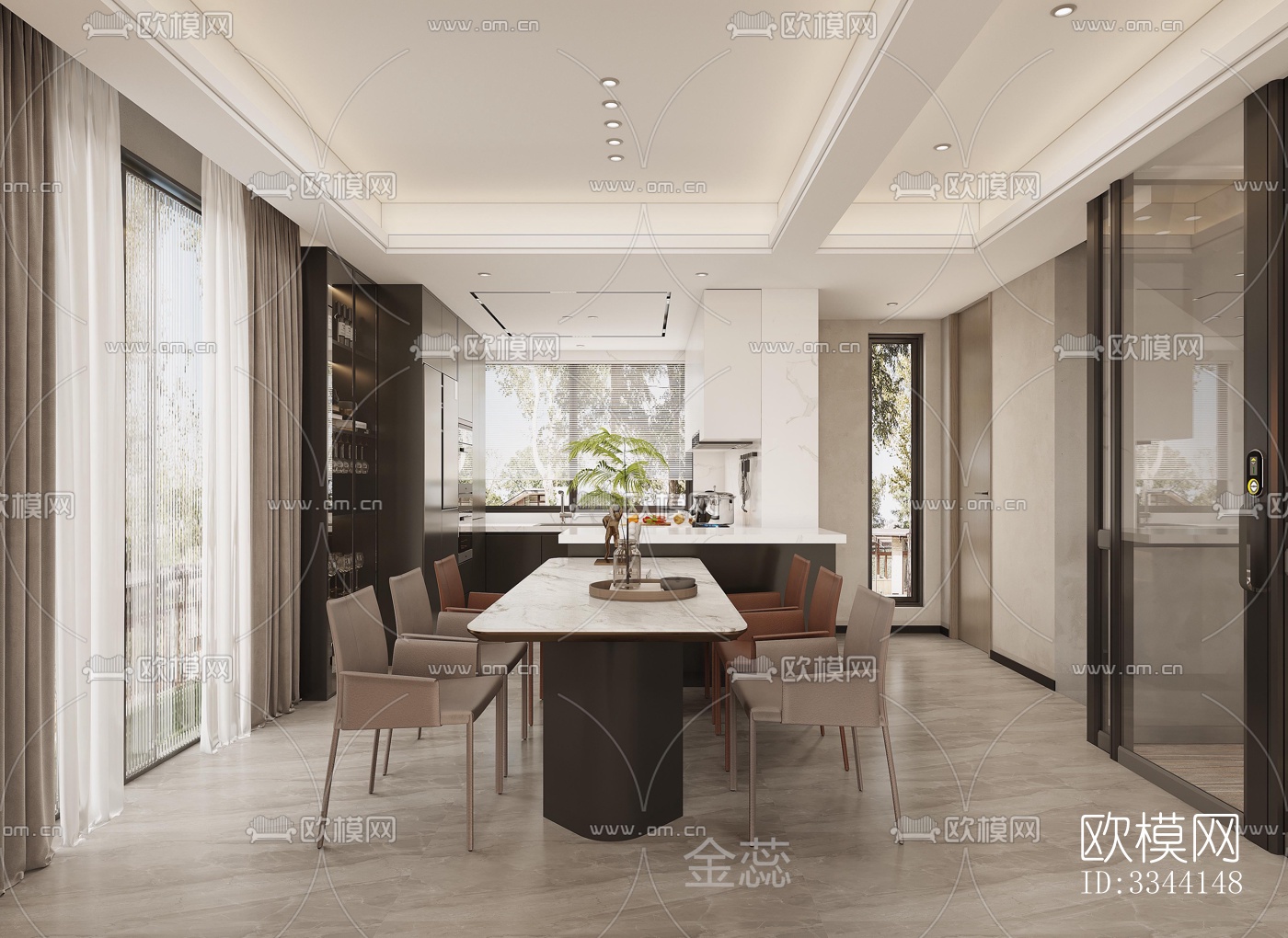 现代别墅效果图下载（渲染图3）