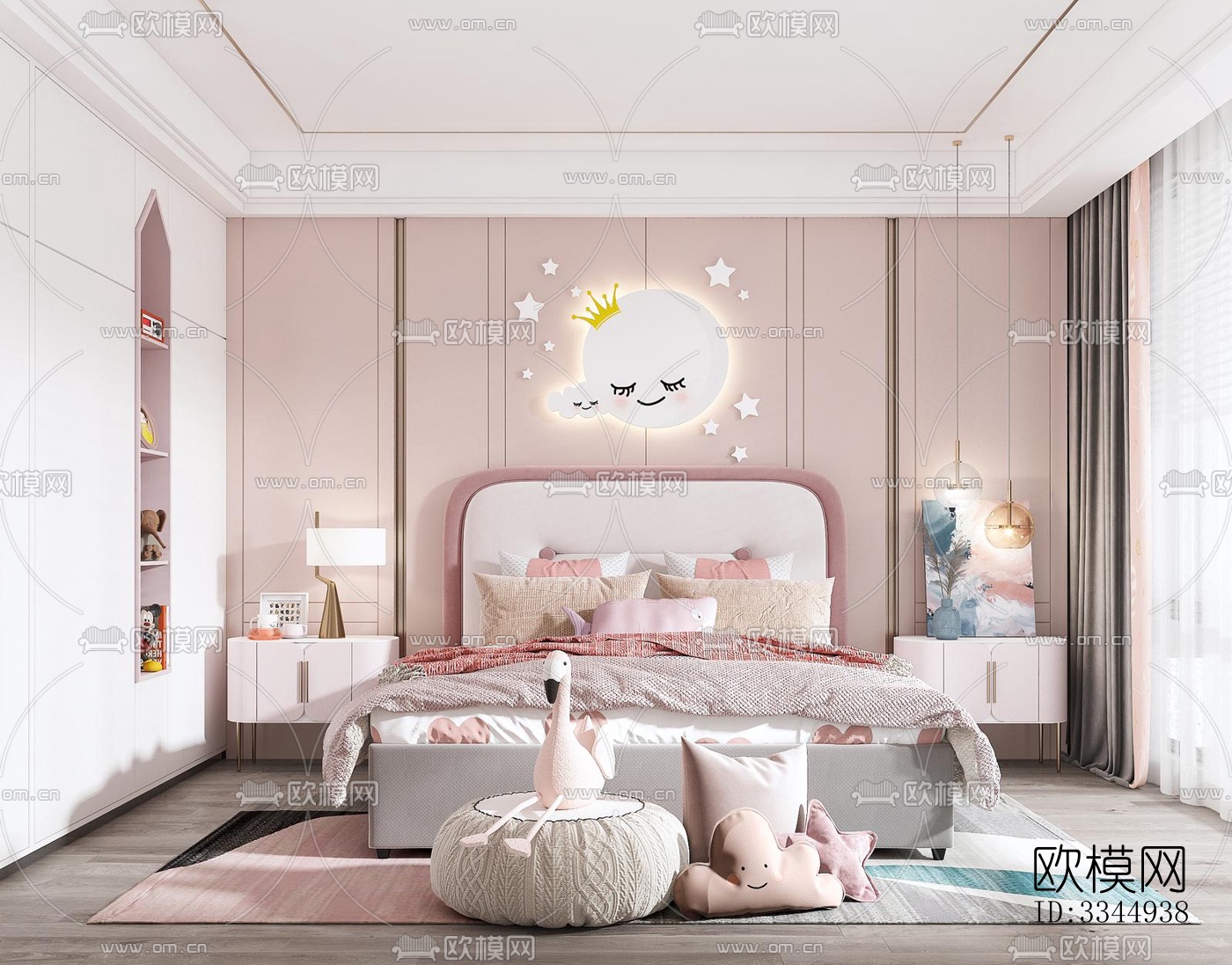 现代卧室效果图下载（渲染图5）