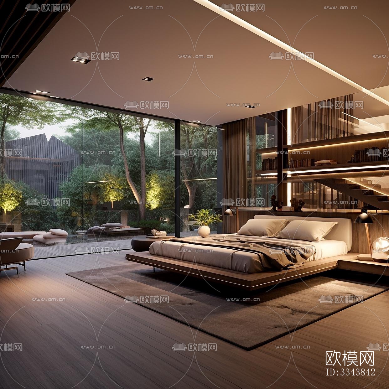 现代别墅效果图下载（渲染图4）