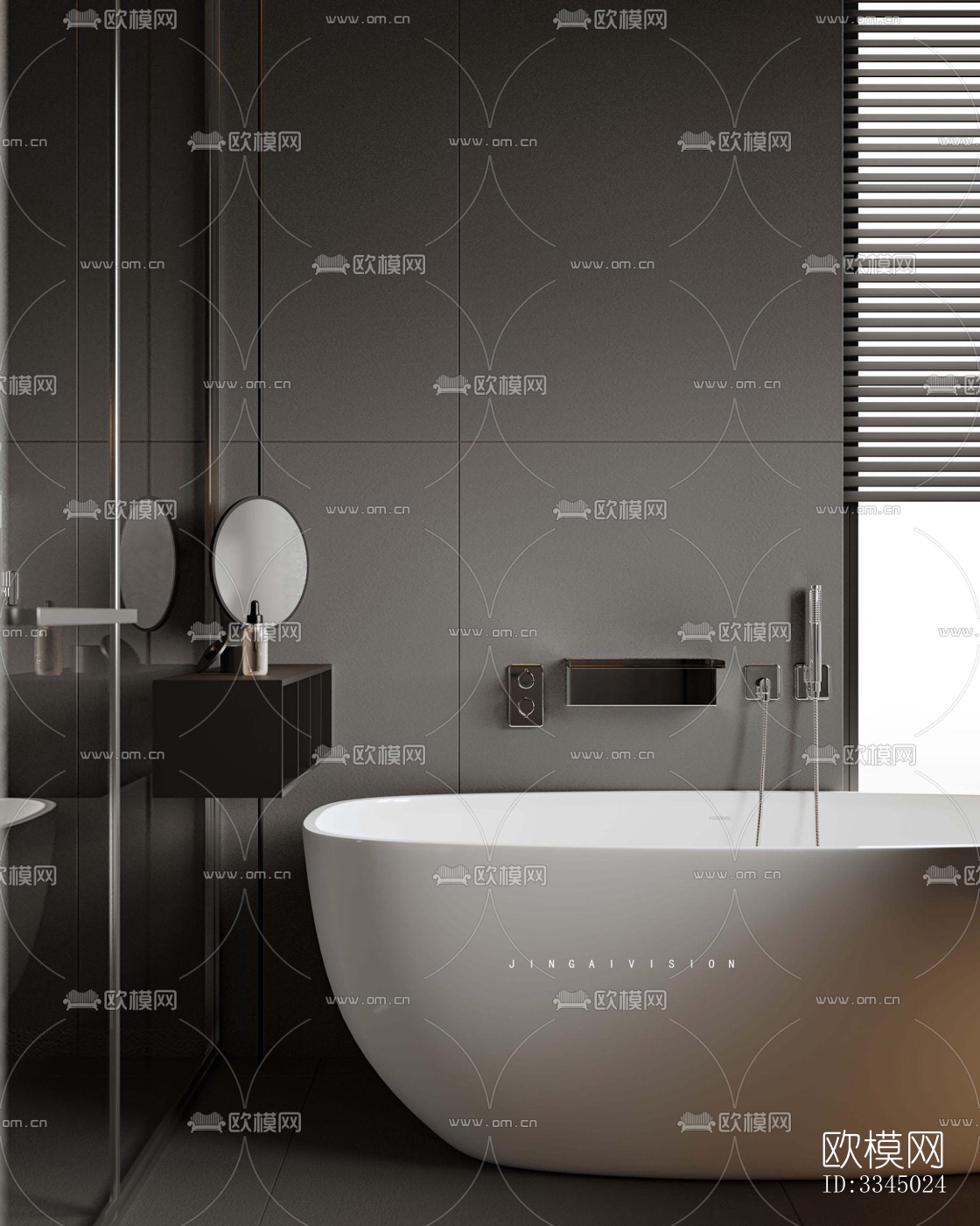 现代卫生间效果图下载（渲染图6）