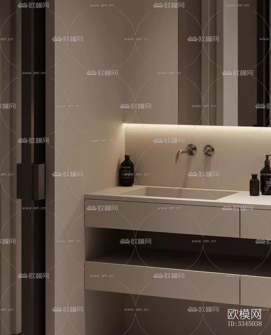 现代卫生间效果图下载（渲染图3）