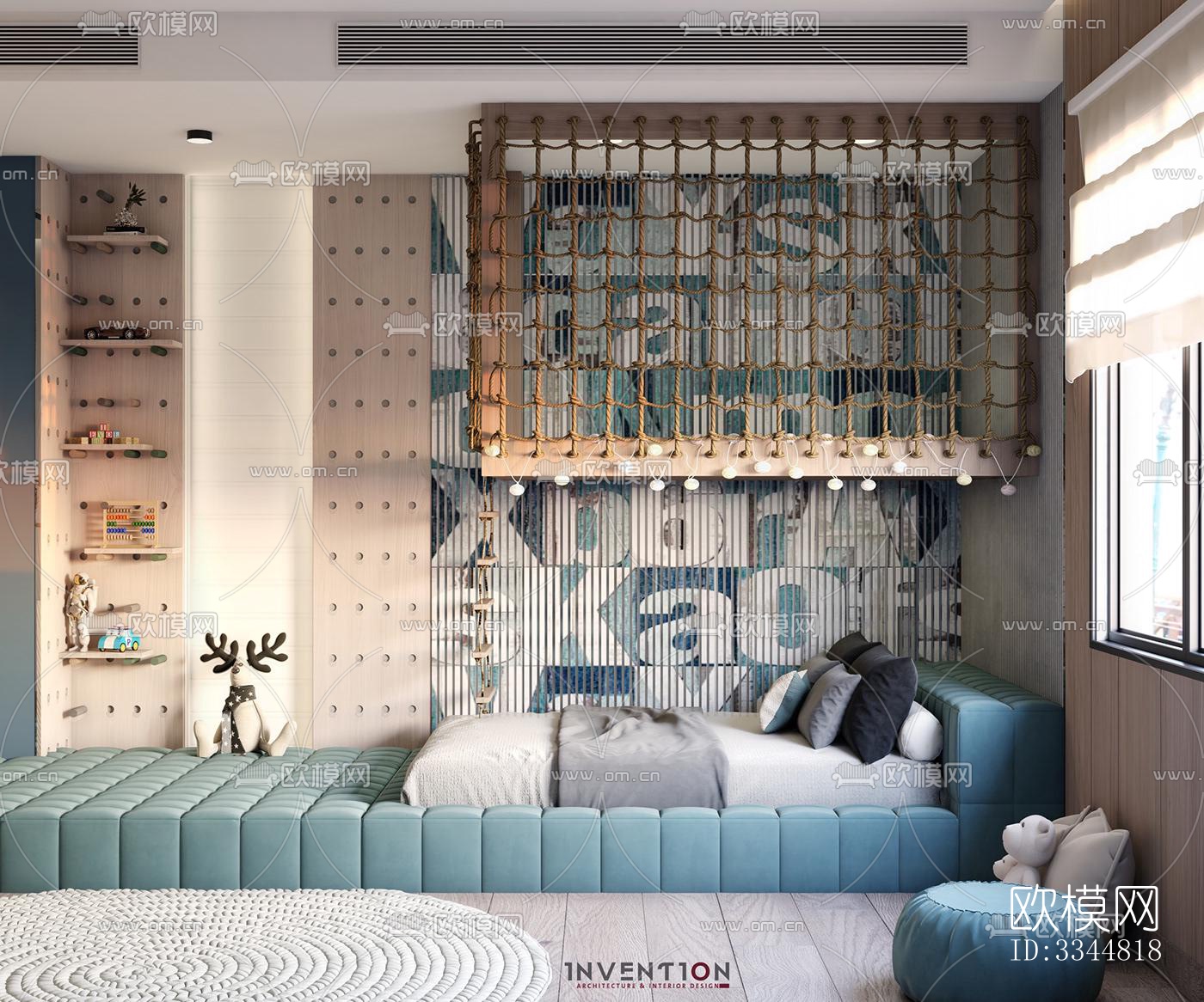 现代卧室效果图下载（渲染图8）