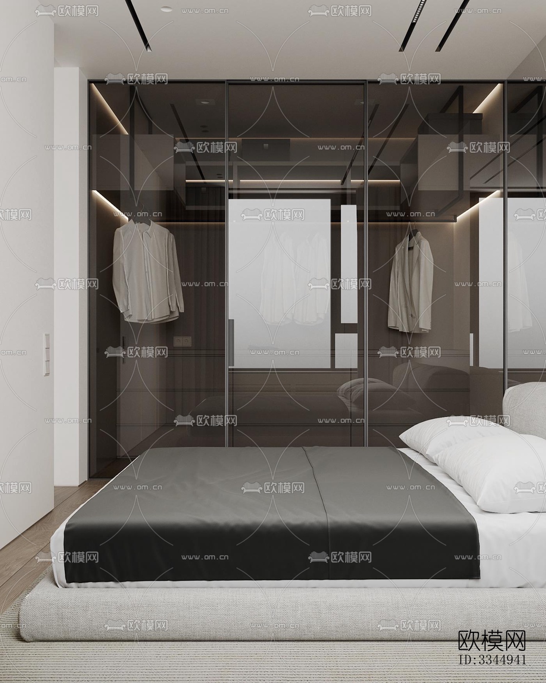 现代卧室效果图下载（渲染图5）