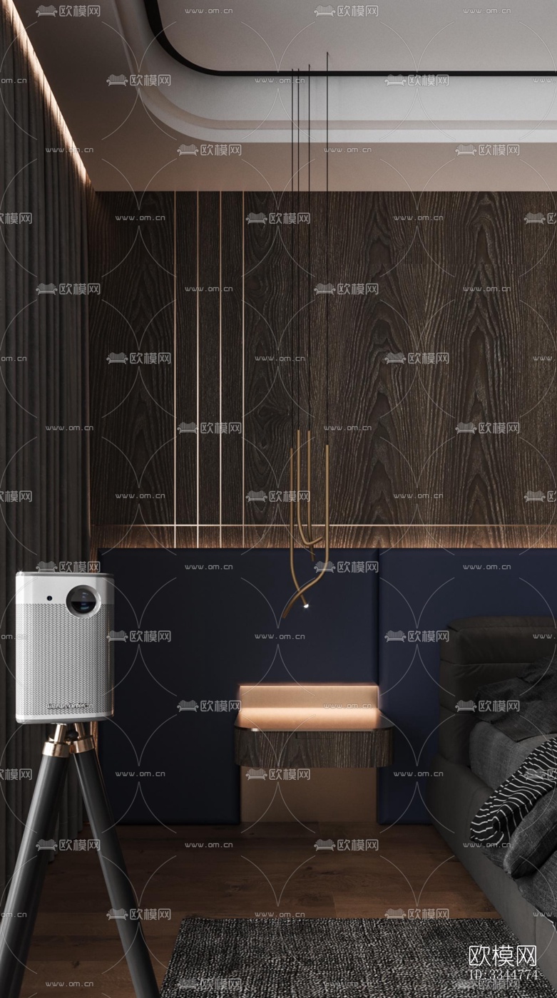 现代卧室效果图下载（渲染图6）