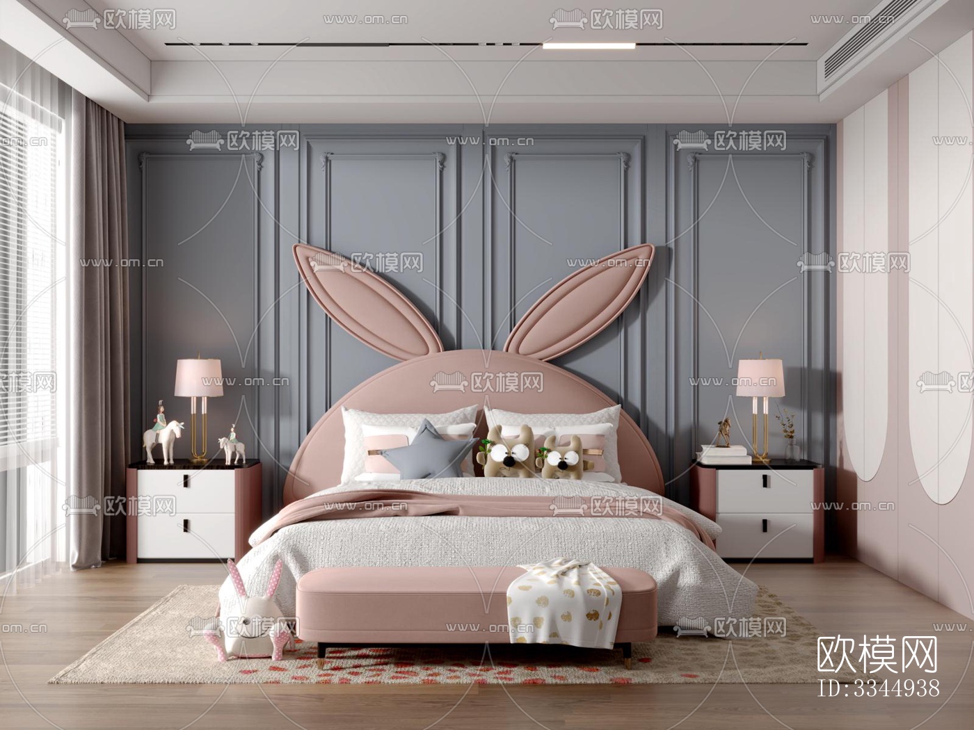 现代卧室效果图下载（渲染图8）