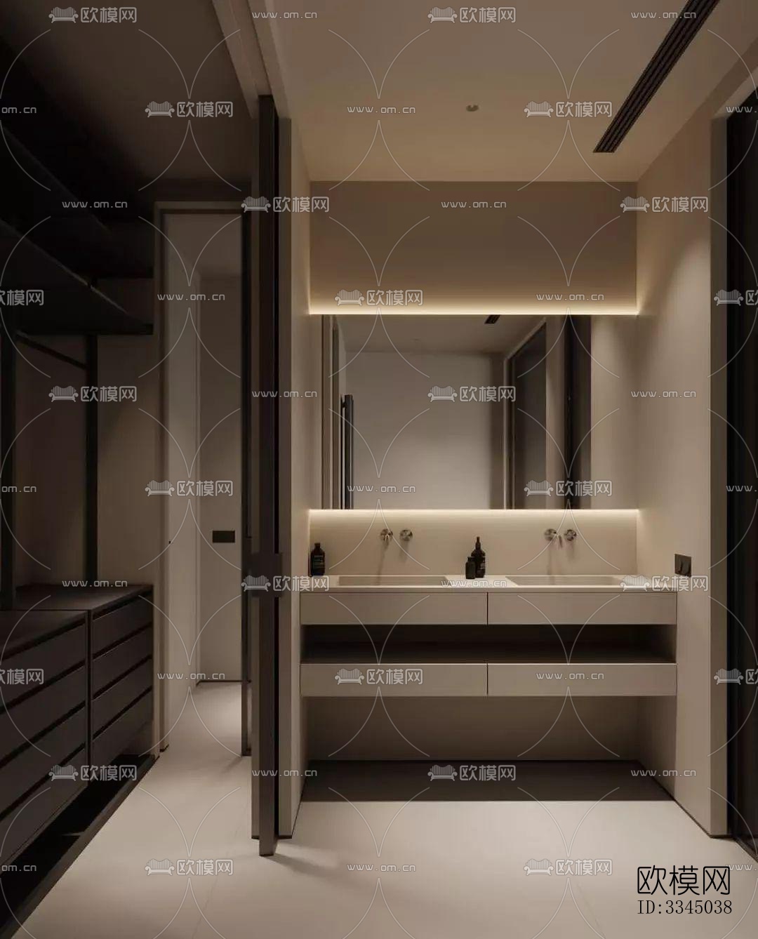 现代卫生间效果图下载（渲染图7）