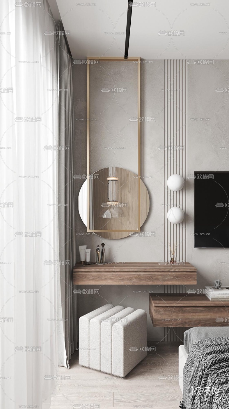 现代卧室效果图下载（渲染图5）