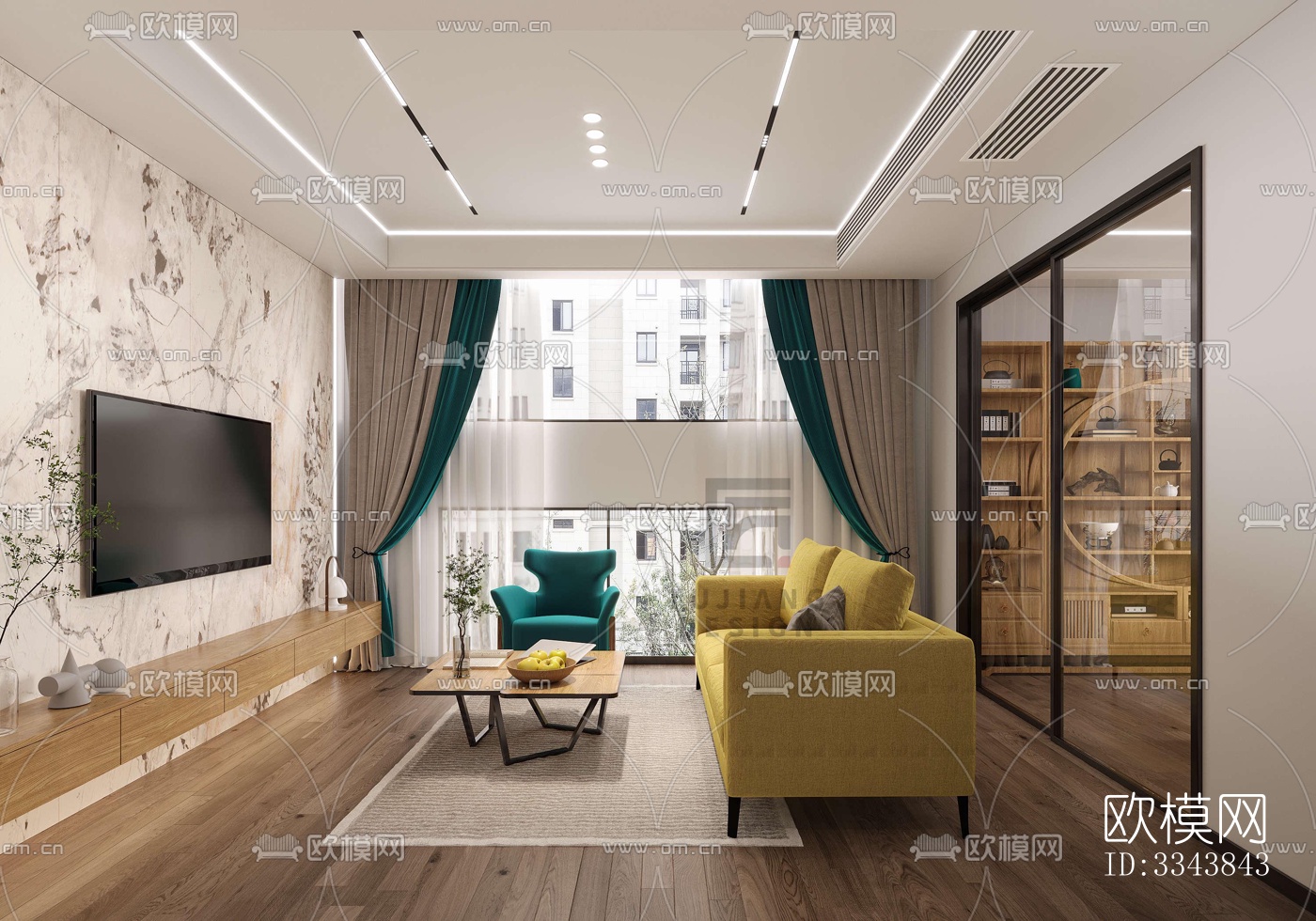 现代别墅效果图下载（渲染图3）