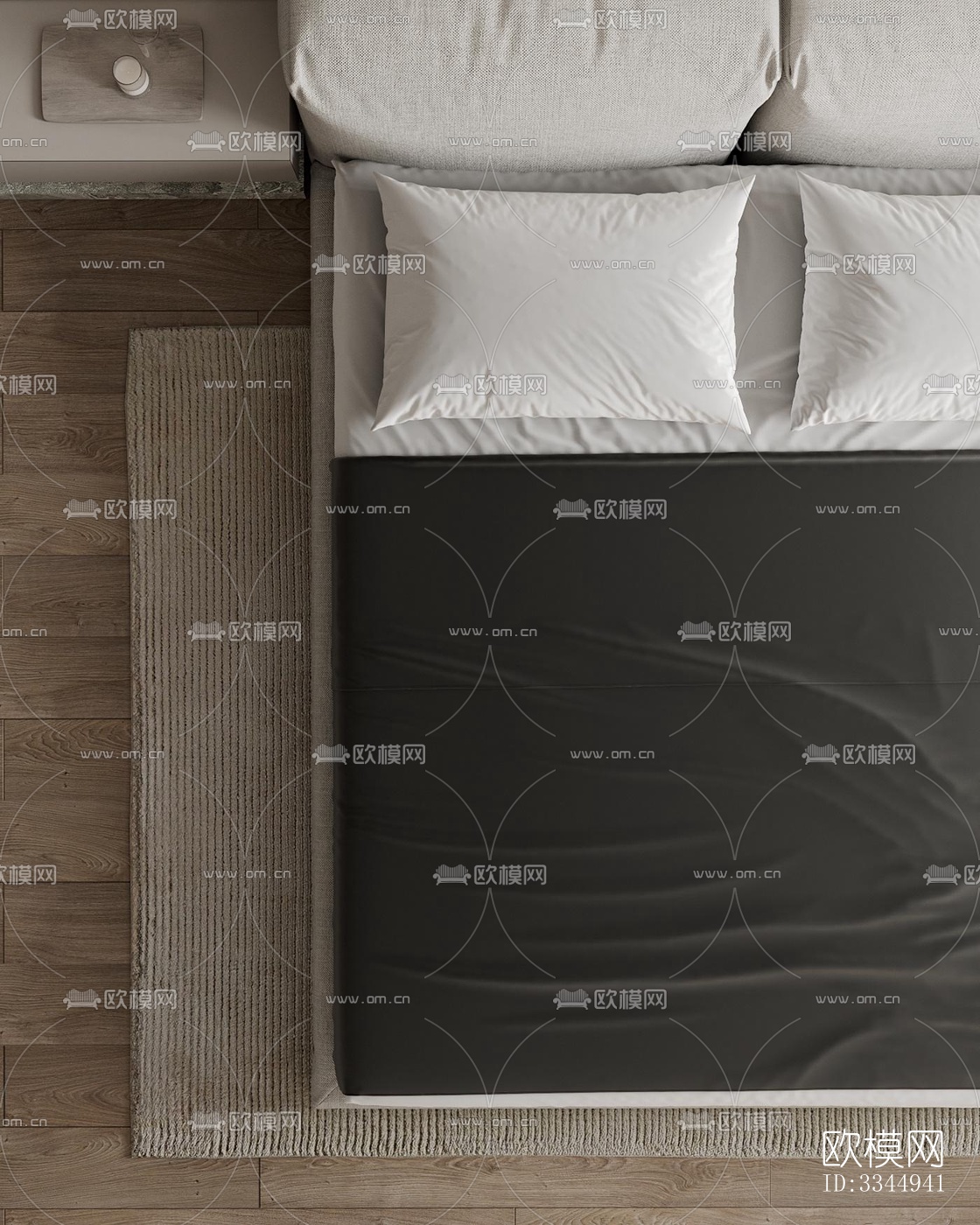 现代卧室效果图下载（渲染图4）