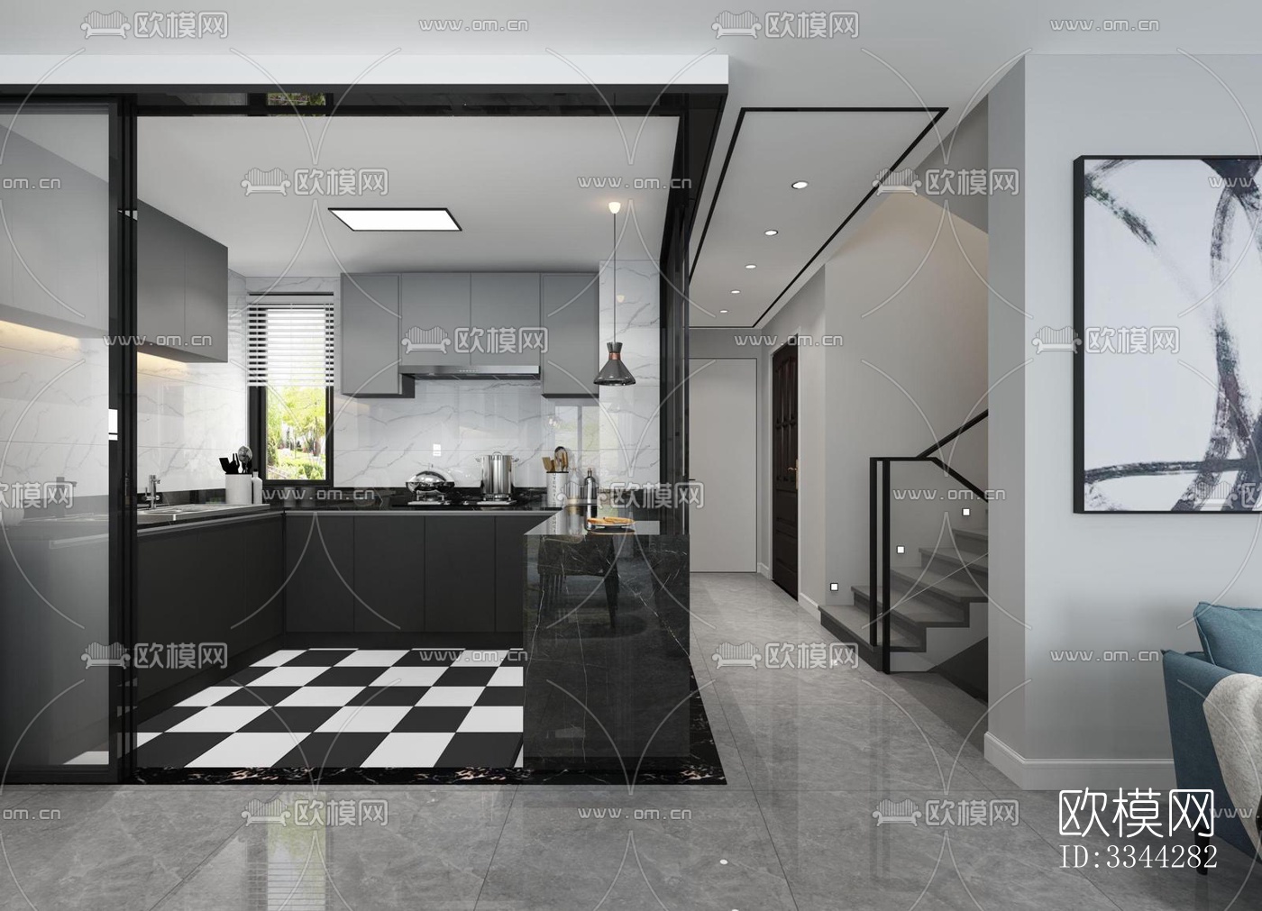 现代别墅效果图下载（渲染图9）