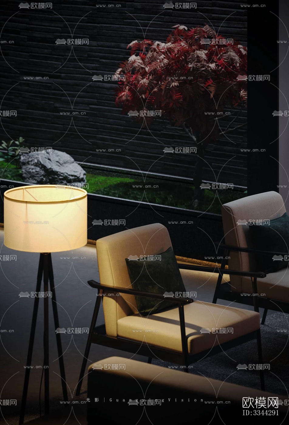 现代别墅效果图下载（渲染图1）