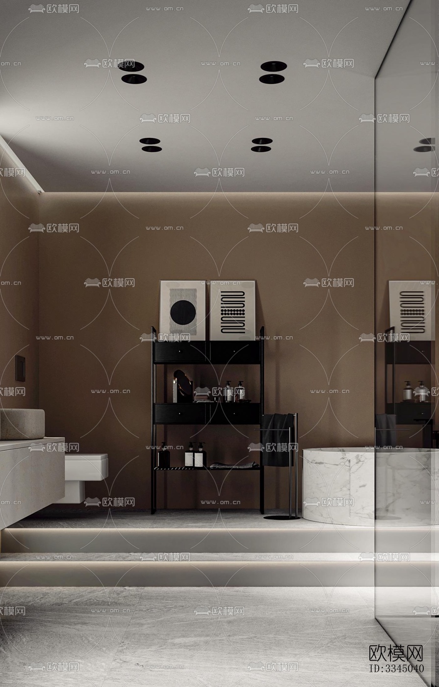 现代卫生间效果图下载（渲染图4）