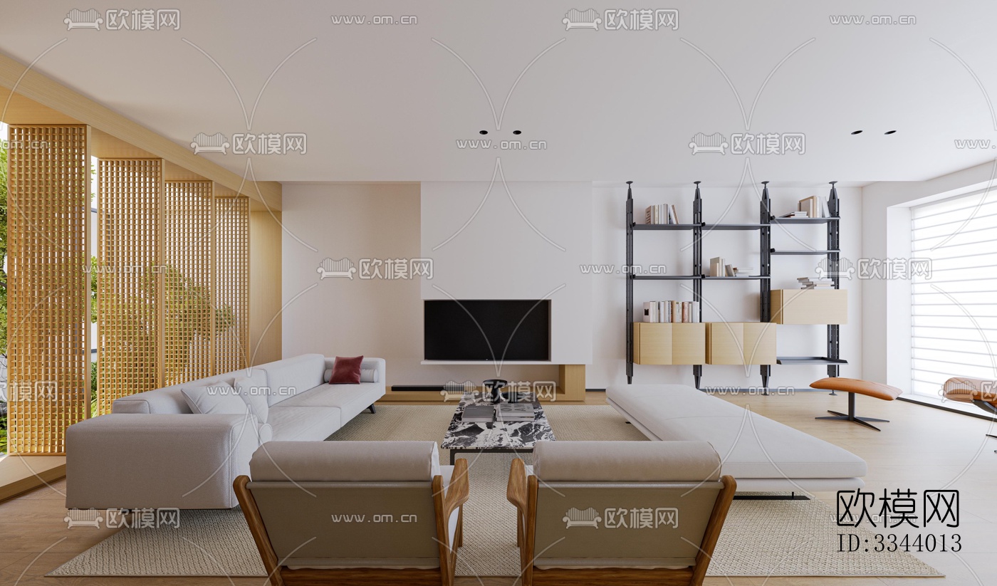 现代别墅效果图下载（渲染图1）