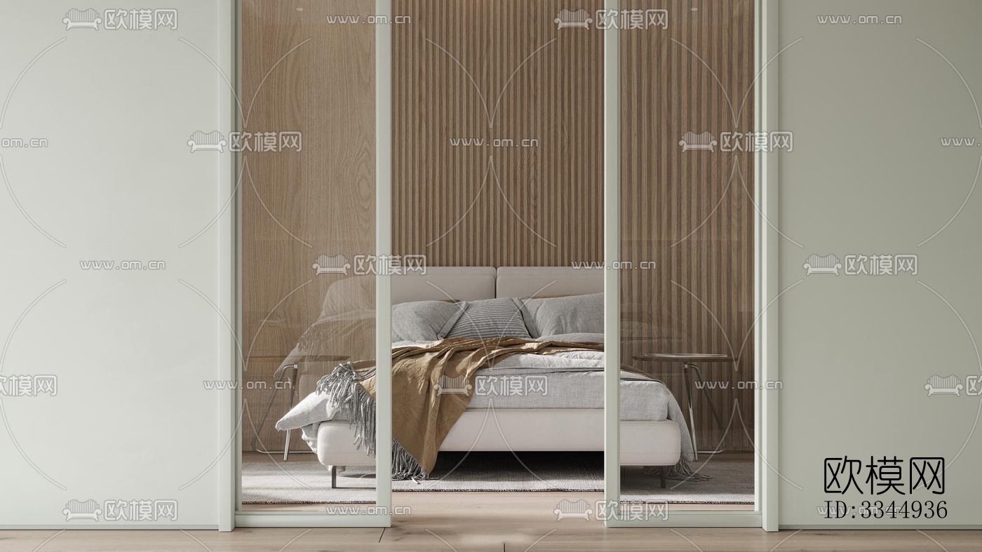 现代卧室效果图下载（渲染图7）