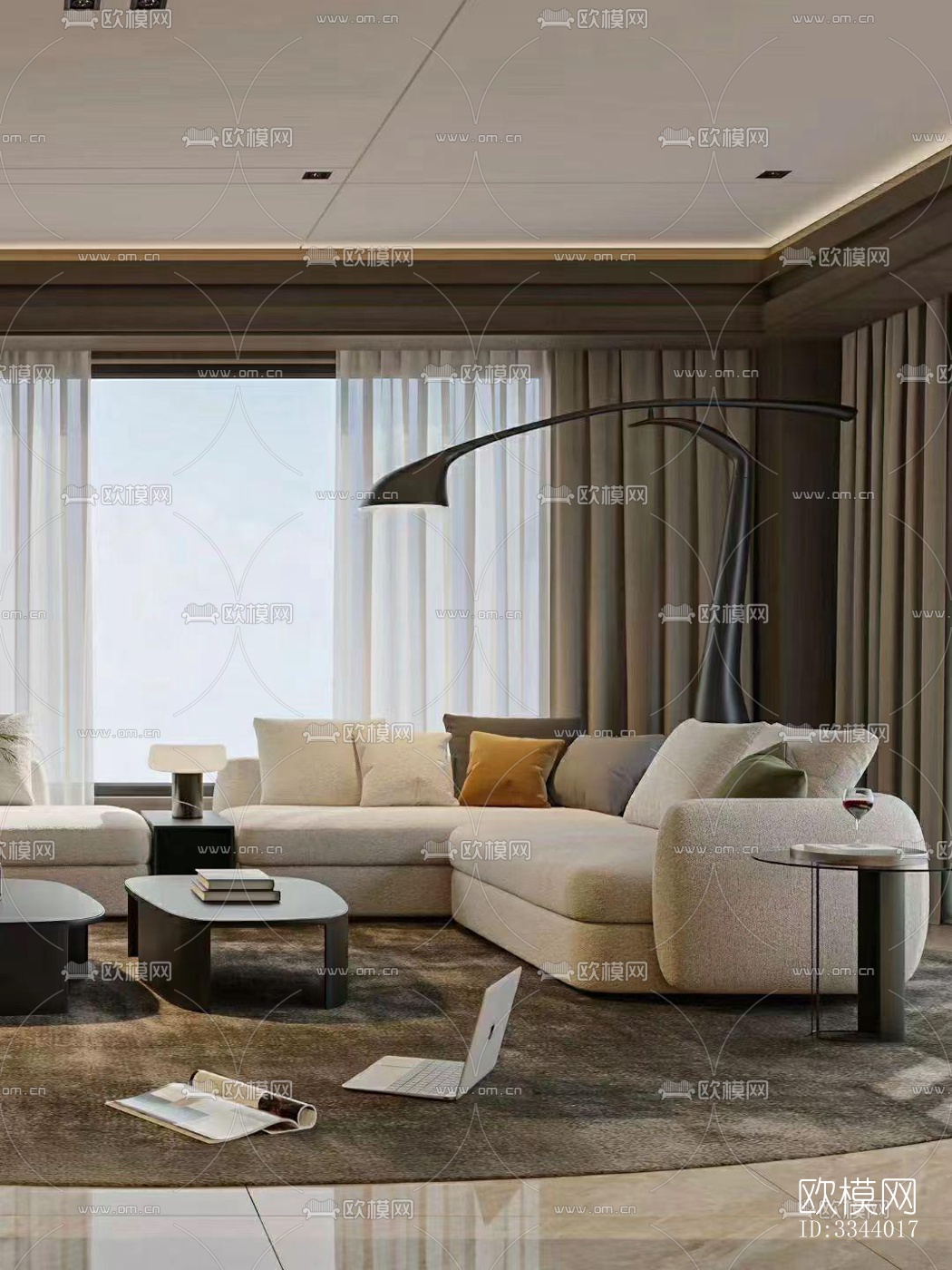 现代别墅效果图下载（渲染图1）