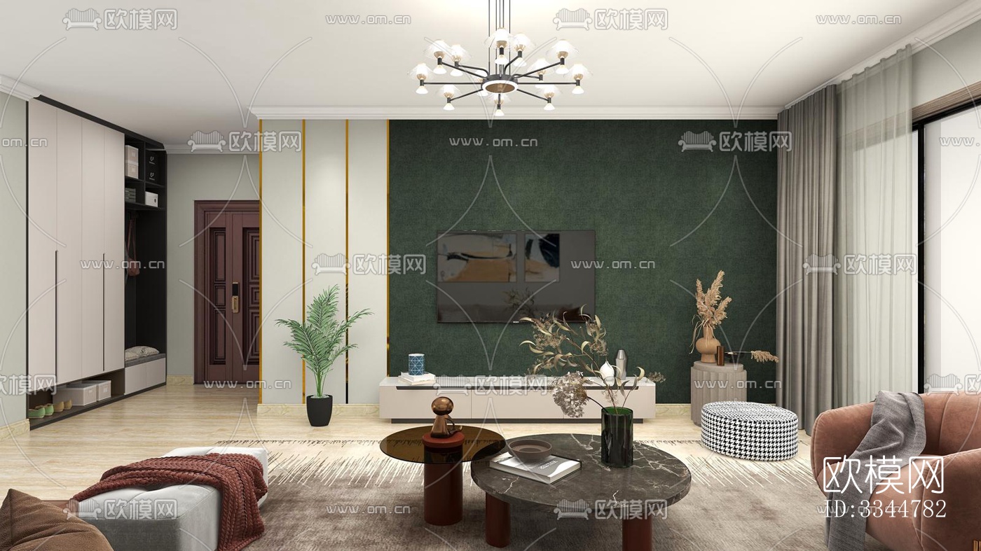 现代卧室效果图下载（渲染图13）