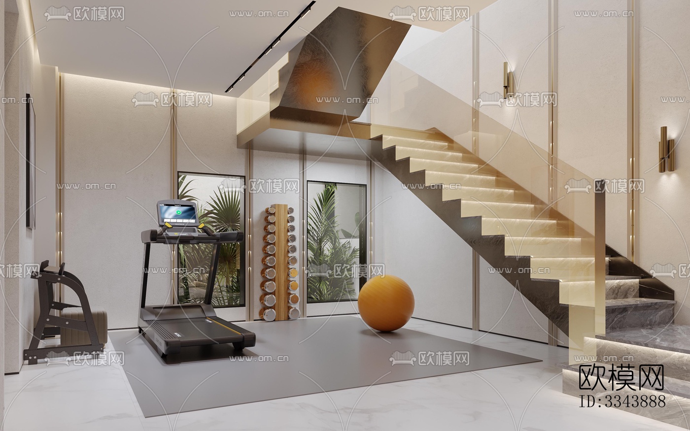 现代别墅效果图下载（渲染图7）