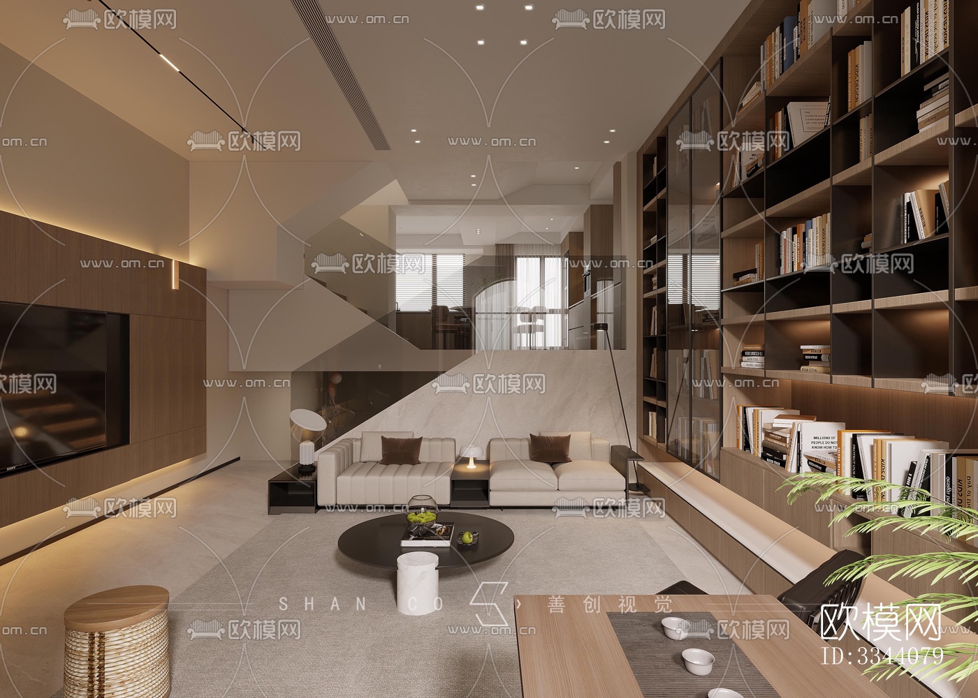 现代别墅效果图下载（渲染图6）