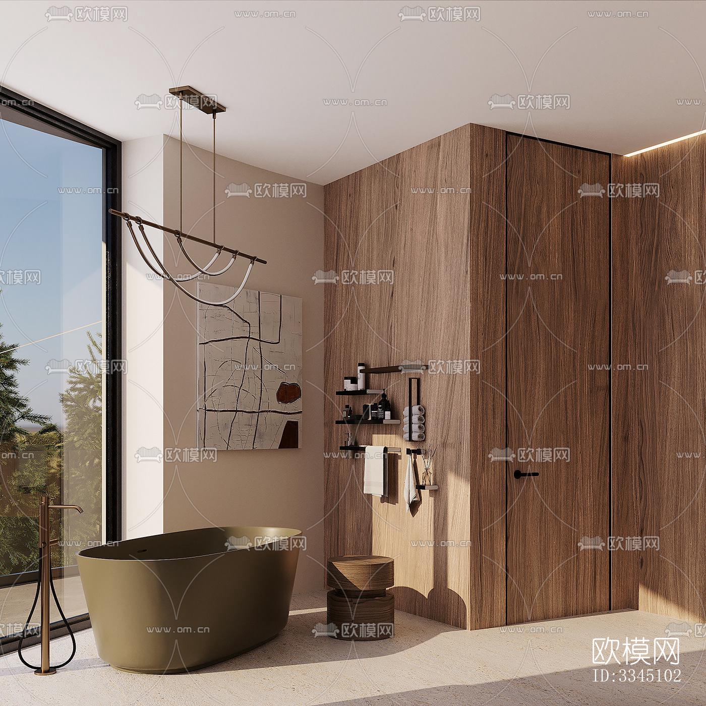 现代卫生间效果图下载（渲染图5）