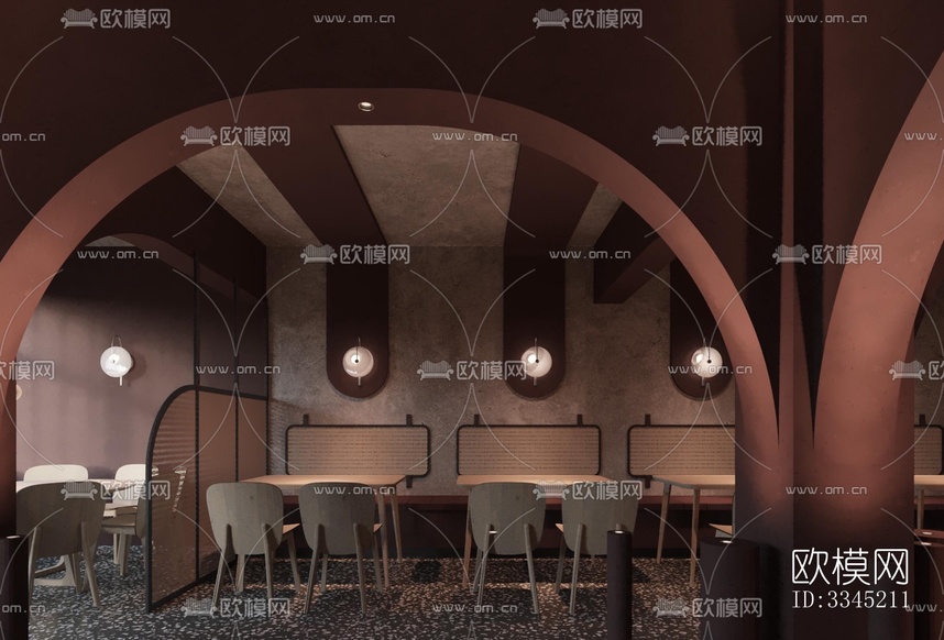 中古風(fēng)快餐店效果圖下載(渲染圖6)