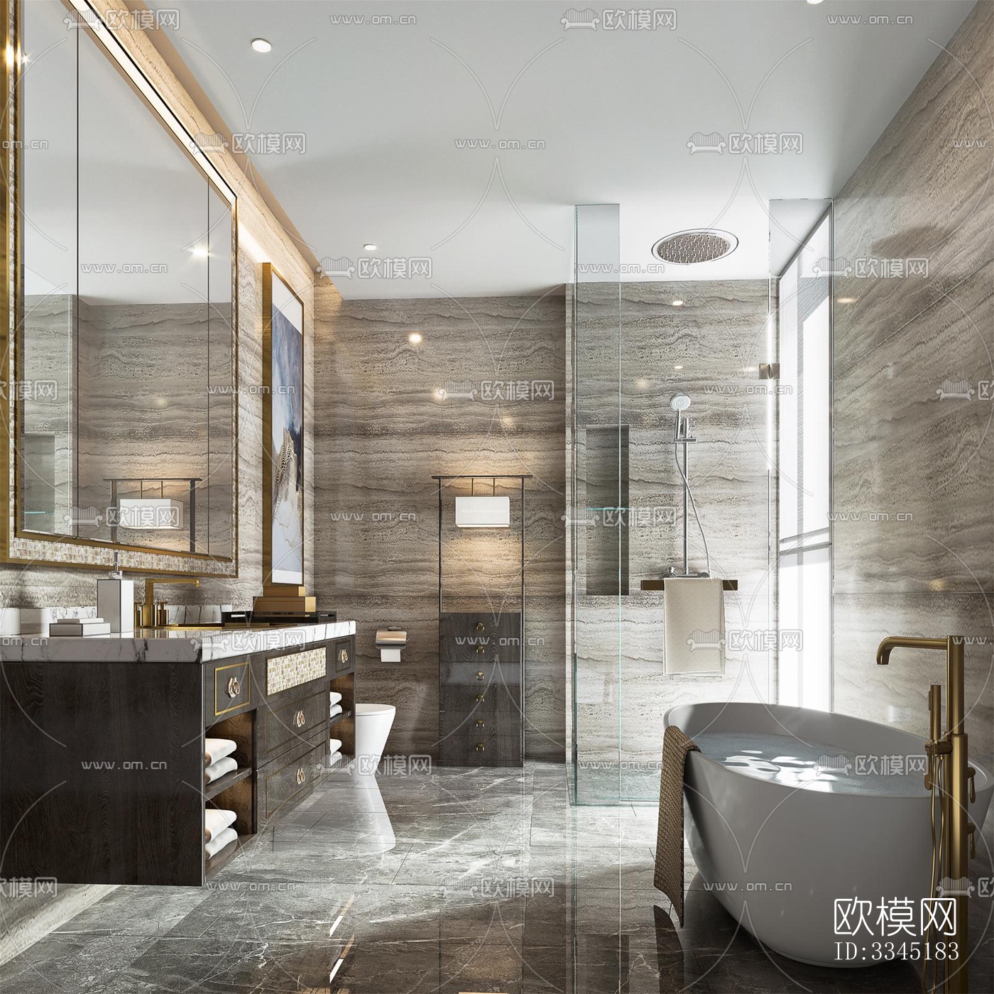 现代卫生间效果图下载（渲染图14）