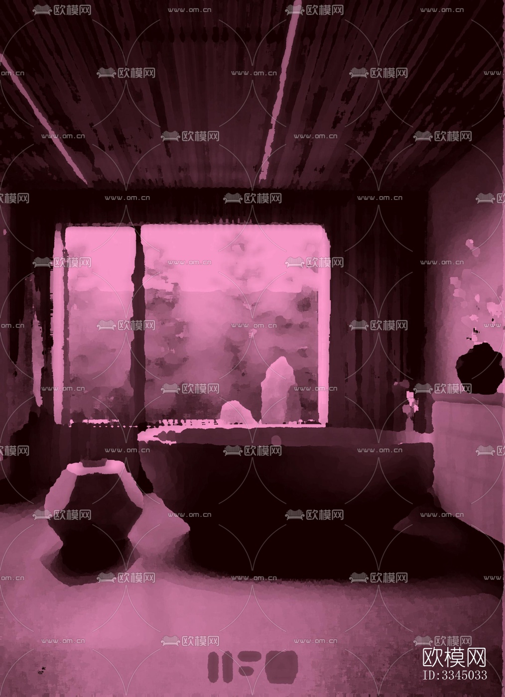 现代卫生间效果图下载（渲染图1）