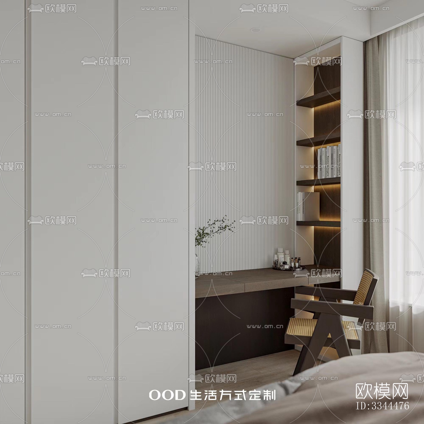 现代卧室效果图下载（渲染图5）