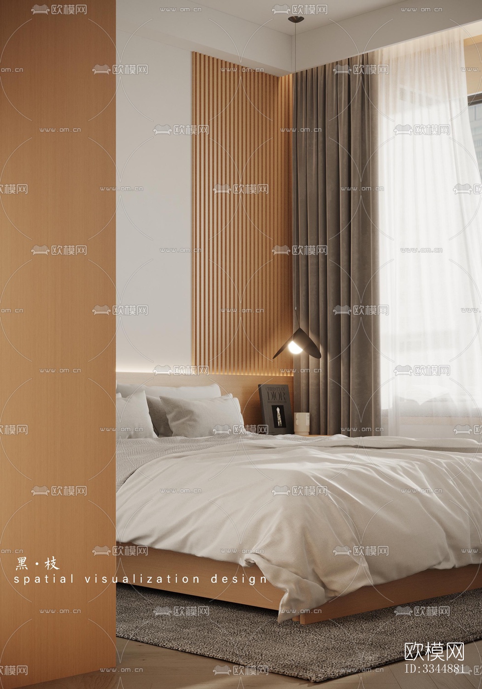 现代卧室效果图下载（渲染图10）