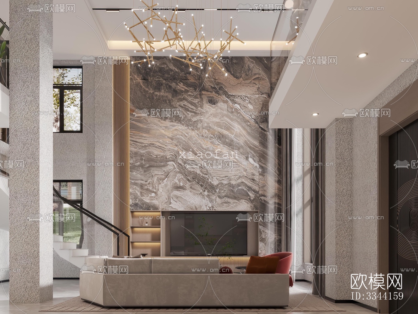 现代别墅效果图下载（渲染图2）