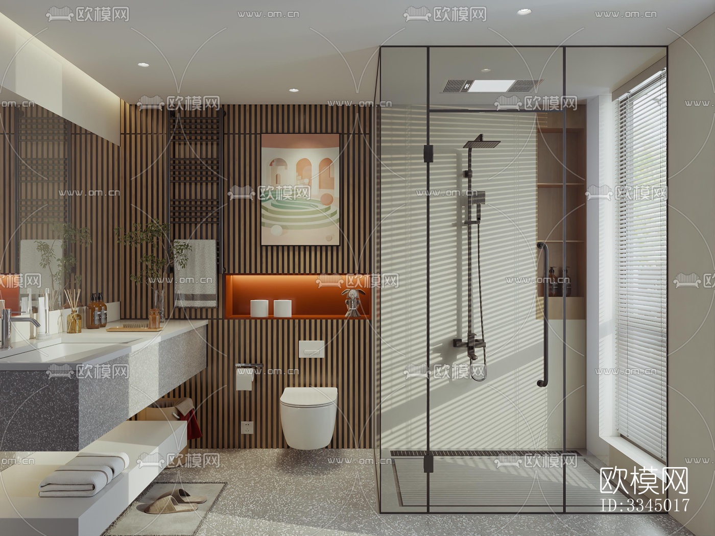 现代卫生间效果图下载（渲染图7）