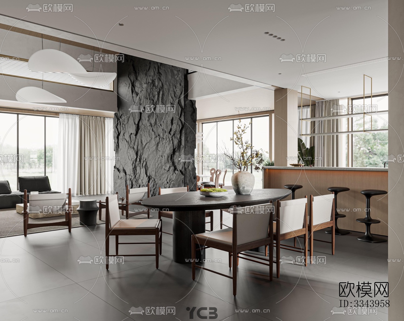 现代别墅效果图下载（渲染图15）